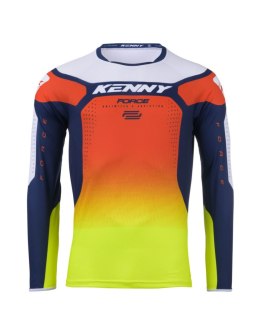 KENNY RACING KOSZULKA CROSS/ENDURO MODEL FORCE SPRING SUMMER KOLOR NIEBIESKI/BIAŁY/POMARAŃCZOWY/ŻÓŁTY ROZMIAR XL