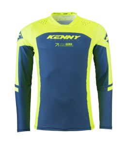 KENNY RACING KOSZULKA CROSS/ENDURO MODEL PERFORMANCE SOLID NEON YELLOW KOLOR ŻÓŁTY FLUO/NIEBIESKI ROZMIAR XL