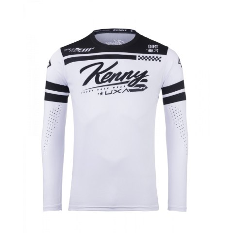KENNY RACING KOSZULKA CROSS/ENDURO MODEL TRACK DIRT WHITE KOLOR BIAŁY/CZARNY ROZMIAR XXL KENNY RACING KOSZULKA CROSS/ENDURO MODEL TRACK DIRT WHITE KOLOR BIAŁY/CZARNY ROZMIAR XXL