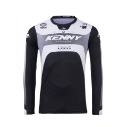 KENNY RACING KOSZULKA CROSS/ENDURO MODEL TRACK FOCUS BLACK/WHITE KOLOR CZARNY/BIAŁY/SZARY ROZMIAR M
