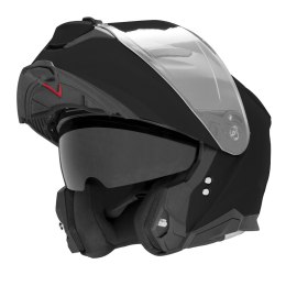 NOX KASK SZCZĘKOWY (FLIP-UP) Z BLENDĄ N967 SOLID KOLOR CZARNY POŁYSK ROZMIAR XL