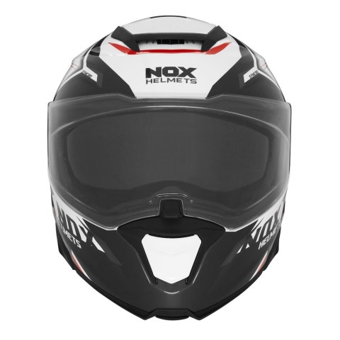 NOX KASK SZCZĘKOWY (FLIP-UP) Z BLENDĄ N967 SYNCHRO KOLOR BIAŁY/CZERWONY ROZMIAR L NOX KASK SZCZĘKOWY (FLIP-UP) Z BLENDĄ N967 SYNCHRO KOLOR BIAŁY/CZERWONY ROZMIAR L