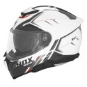 NOX KASK SZCZĘKOWY (FLIP-UP) Z BLENDĄ N967 SYNCHRO KOLOR BIAŁY/CZERWONY ROZMIAR M