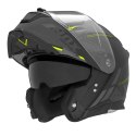 NOX KASK SZCZĘKOWY (FLIP-UP) Z BLENDĄ N967 SYNCHRO KOLOR CZARNY/ŻÓŁTY FLUO/SZARY MAT ROZMIAR L
