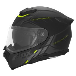 NOX KASK SZCZĘKOWY (FLIP-UP) Z BLENDĄ N967 SYNCHRO KOLOR CZARNY/ŻÓŁTY FLUO/SZARY MAT ROZMIAR XL