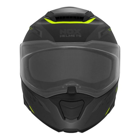 NOX KASK SZCZĘKOWY (FLIP-UP) Z BLENDĄ N967 SYNCHRO KOLOR CZARNY/ŻÓŁTY FLUO/SZARY MAT ROZMIAR XL NOX KASK SZCZĘKOWY (FLIP-UP) Z BLENDĄ N967 SYNCHRO KOLOR CZARNY/ŻÓŁTY FLUO/SZARY MAT ROZMIAR XL