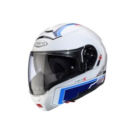CABERG KASK SZCZĘKOWY FLIP-UP MODEL LEVO X ELITE KOLOR BIAŁY/NIEBIESKI/BŁĘKITNY POŁYSK ROZMIAR M (PINLOCK W ZESTAWIE)