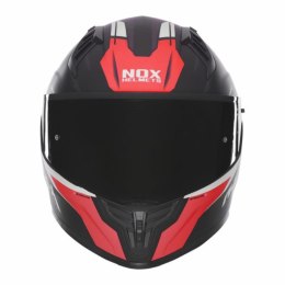 NOX KASK INTEGRALNY (FULL FACE) Z BLENDĄ N401 CROWER KOLOR CZARNY/CZERWONY MAT ROZMIAR XL
