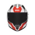 NOX KASK INTEGRALNY (FULL FACE) Z BLENDĄ N401 CROWER KOLOR CZARNY/CZERWONY/BIAŁY ROZMIAR XL