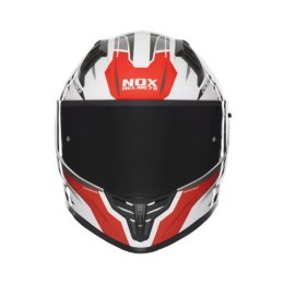 NOX KASK INTEGRALNY (FULL FACE) Z BLENDĄ N401 CROWER KOLOR CZARNY/CZERWONY/BIAŁY ROZMIAR M