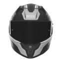 NOX KASK INTEGRALNY (FULL FACE) Z BLENDĄ N401 CROWER KOLOR CZARNY/SREBRNY MAT ROZMIAR XXL