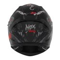 NOX KASK INTEGRALNY (FULL FACE) Z BLENDĄ N401 ZUMBI KOLOR CZARNY/CZERWONY MAT ROZMIAR L