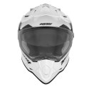 NOX KASK OFFROAD / TRAIL DUOSPORT (DUAL) N312 SOLID Z SZYBKĄ I BLENDĄ KOLOR BIAŁY POŁYSK ROZMIAR S