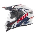 NOX KASK OFFROAD / TRAIL DUOSPORT (DUAL) N312 VAPOR Z SZYBKĄ I BLENDĄ KOLOR BIAŁY/NIEBIESKI/CZERWONY ROZMIAR XXL