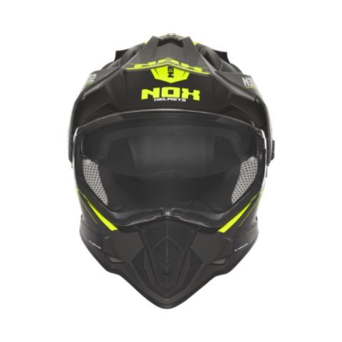 NOX KASK OFFROAD / TRAIL DUOSPORT (DUAL) N312 VAPOR Z SZYBKĄ I BLENDĄ KOLOR CZARNY/ZÓŁTY FLUO MAT ROZMIAR XS NOX KASK OFFROAD / TRAIL DUOSPORT (DUAL) N312 VAPOR Z SZYBKĄ I BLENDĄ KOLOR CZARNY/ZÓŁTY FLUO MAT ROZMIAR XS