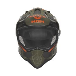 NOX KASK OFFROAD / TRAIL DUOSPORT (DUAL) N312 VAPOR Z SZYBKĄ I BLENDĄ KOLOR POMARAŃCZOWY/KHAKI/SZARY MAT ROZMIAR XS
