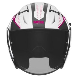 NOX KASK OTWARTY JET Z BLENDĄ N130 MYST KOLOR BIAŁY/CZARNY/RÓŻOWY ROZMIAR M