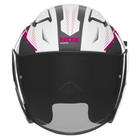 NOX KASK OTWARTY JET Z BLENDĄ N130 MYST KOLOR BIAŁY/CZARNY/RÓŻOWY ROZMIAR M NOX KASK OTWARTY JET Z BLENDĄ N130 MYST KOLOR BIAŁY/CZARNY/RÓŻOWY ROZMIAR M