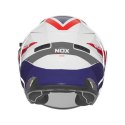 NOX KASK OTWARTY JET Z BLENDĄ N130 MYST KOLOR BIAŁY/NIEBIESKI/CZERWONY ROZMIAR L