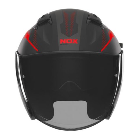 NOX KASK OTWARTY JET Z BLENDĄ N130 MYST KOLOR CZARNY/CZERWONY MAT ROZMIAR M NOX KASK OTWARTY JET Z BLENDĄ N130 MYST KOLOR CZARNY/CZERWONY MAT ROZMIAR M
