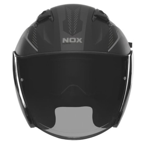 NOX KASK OTWARTY JET Z BLENDĄ N130 MYST KOLOR CZARNY/SREBRNY MAT ROZMIAR L NOX KASK OTWARTY JET Z BLENDĄ N130 MYST KOLOR CZARNY/SREBRNY MAT ROZMIAR L