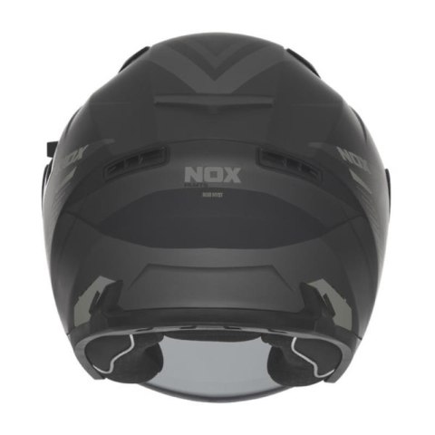 NOX KASK OTWARTY JET Z BLENDĄ N130 MYST KOLOR CZARNY/SREBRNY MAT ROZMIAR S NOX KASK OTWARTY JET Z BLENDĄ N130 MYST KOLOR CZARNY/SREBRNY MAT ROZMIAR S