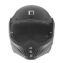 NOX PREMIUM KASK SZCZĘKOWY (SZCZĘKA DO TYŁU) Z BLENDĄ STRATOS KOLOR CZARNY MAT ROZMIAR S