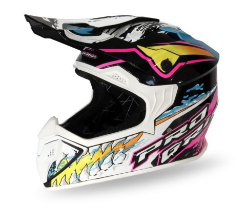 PROGRIP KASK CROSS DZIECIĘCY PG3009 JURASSIC JUNIOR/KID KOLOR BIAŁY/CZARNY/RÓŻOWY/SELEDYNOWY ROZM. XL (3009-382) ( HOMOLOGACJA E PROGRIP KASK CROSS DZIECIĘCY PG3009 JURASSIC JUNIOR/KID KOLOR BIAŁY/CZARNY/RÓŻOWY/SELEDYNOWY ROZM. XL (3009-382) ( HOMOLOGACJA E